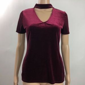 Velvet Choker Shirt
